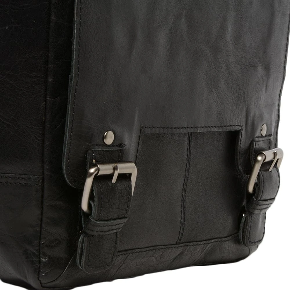 Mens Leather Ipad Messenger Bag Black/crum : 8342 6 Mens Leather Ipad Messenger Bag Black/crum : 8342 - Image 4