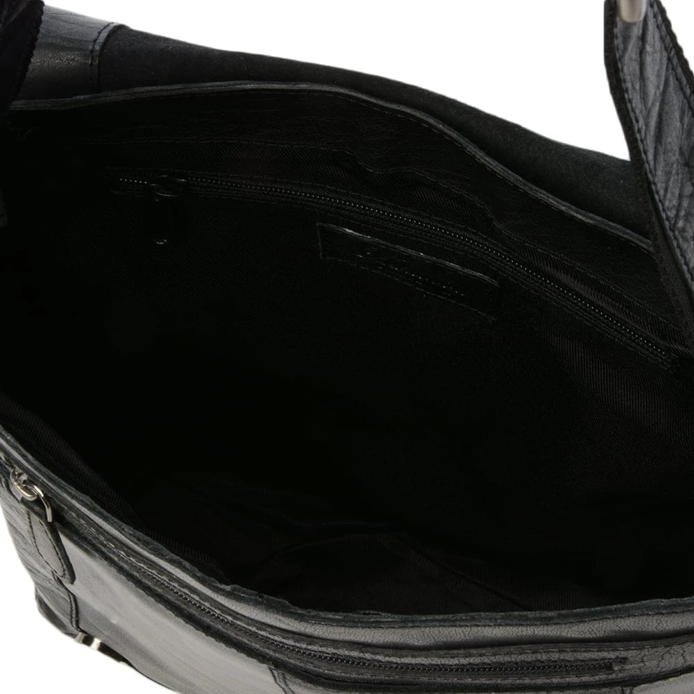 Mens Leather Ipad Messenger Bag Black/crum : 8342 7 Mens Leather Ipad Messenger Bag Black/crum : 8342 - Image 5