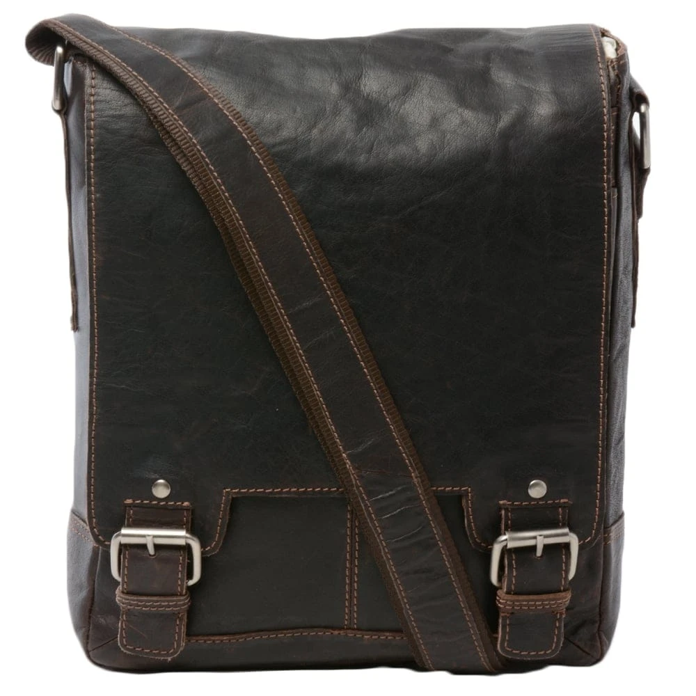 Mens Leather Ipad Messenger Bag Brown/crum : 8342 3 Mens Leather Ipad Messenger Bag Brown/crum : 8342
