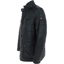 Mens Leather Jacket Dark Navy : Mink -Luxe Style Central mens leather jacket dark navy mink p4123 17685 image