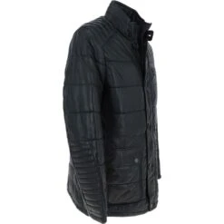 Mens Leather Jacket Dark Navy : Mink -Luxe Style Central mens leather jacket dark navy mink p4123 17687 image