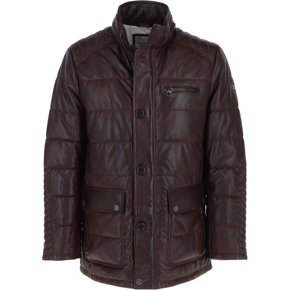 Mens Leather Jacket Oxblood: Mink 3 Mens Leather Jacket Oxblood: Mink