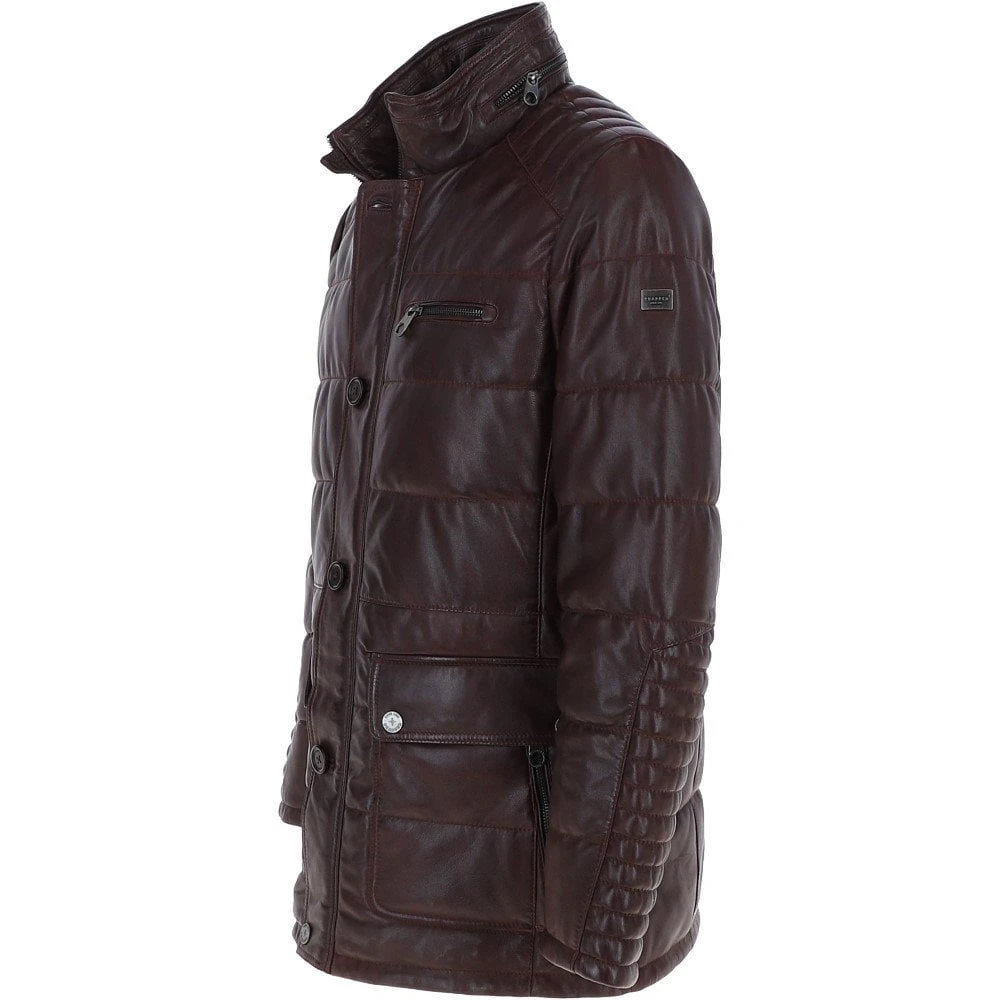 Mens Leather Jacket Oxblood: Mink 4 Mens Leather Jacket Oxblood: Mink - Image 2