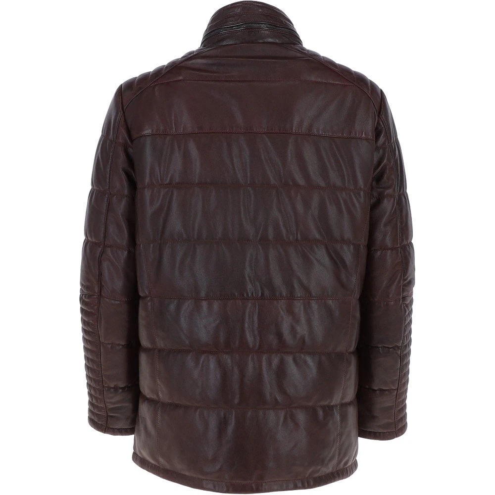 Mens Leather Jacket Oxblood: Mink 5 Mens Leather Jacket Oxblood: Mink - Image 3