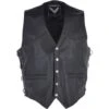Men's Leather Laced Waistcoat Black : Biker Waistcoat -Luxe Style Central mens leather laced waistcoat black biker waistcoat p3321 14596 image
