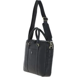 Mens Leather Laptop Messenger Bag Black: Joe -Luxe Style Central mens leather laptop messenger bag black joe p6350 23354 image