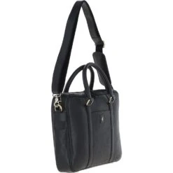 Mens Leather Laptop Messenger Bag Black: Joe -Luxe Style Central mens leather laptop messenger bag black joe p6350 23356 image