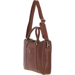 Mens Leather Laptop Messenger Bag Chestnut: Joe -Luxe Style Central mens leather laptop messenger bag chestnut joe p6351 23359 image