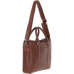 Mens Leather Laptop Messenger Bag Chestnut: Joe -Luxe Style Central mens leather laptop messenger bag chestnut joe p6351 23361 image