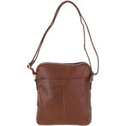 Mens Leather Messenger Bag Chestnut: GB Logan -Luxe Style Central mens leather messenger bag chestnut gb logan p6355 23382 image