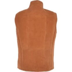 Men's Leather Sheepskin Gilet Whisky/cream : Saxon -Luxe Style Central mens leather sheepskin gilet whisky cream saxon p3362 14739 image