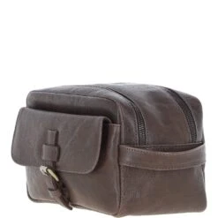 Mens Leather Toiletry Wash Bag Brown: Row 9 Mens Leather Toiletry Wash Bag Brown: Row -Luxe Style Central mens leather toiletry wash bag brown row p6985 25807 image