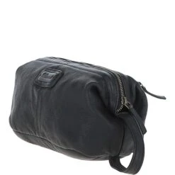 Mens Leather Wash Bag Black : Duff -Luxe Style Central mens leather wash bag black duff p6180 22189 image