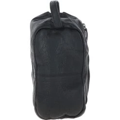 Mens Leather Wash Bag Black : Duff -Luxe Style Central mens leather wash bag black duff p6180 22192 image