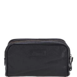 Mens Leather Washbag Black : G-37