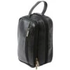 Mens Leather Washbag Black/vt : 2080