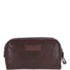 Mens Leather Washbag Brandy : G-37