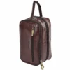 Mens Leather Washbag Cognac/vt : 2080