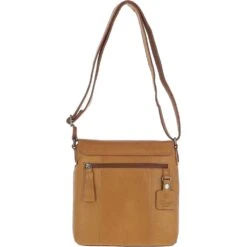 Mens Medium Waxy Leather Messenger Bag Cognac: W-73 -Luxe Style Central mens medium waxy leather messenger bag cognac w 73 p5505 19889 image