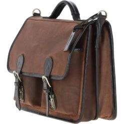 Men's Oily Hunter Leather Briefcase Brown: Jones -Luxe Style Central mens oily hunter leather briefcase brown jones p7031 25831 image