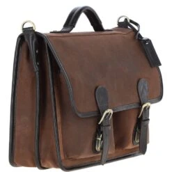 Men's Oily Hunter Leather Briefcase Brown: Jones -Luxe Style Central mens oily hunter leather briefcase brown jones p7031 25833 image