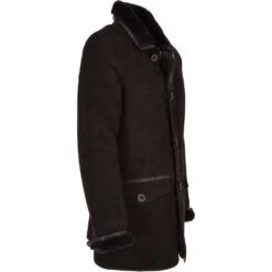 Mens Sheepskin Coat Brown/snu : Richmond -Luxe Style Central mens sheepskin coat brown snu richmond p3227 14180 image