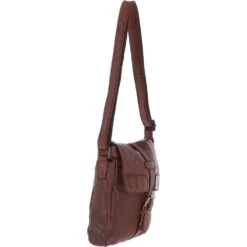 Mens Small Flight Body Bag Brandy : Agnes -Luxe Style Central mens small flight body bag brandy agnes p6193 22282 image