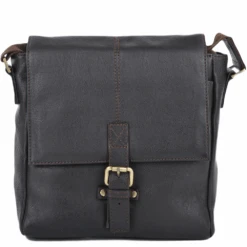 Mens Small Leather Flight Side Bag Brown/tum : Murphy