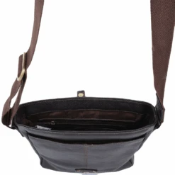 Mens Small Leather Flight Side Bag Brown/tum : Murphy -Luxe Style Central mens small leather flight side bag brown tum murphy p667 2706 image