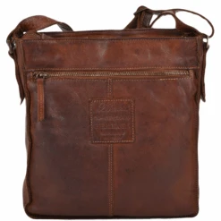 Mens Vintage Wash Leather A4 Side Bag Rust : 7994 -Luxe Style Central mens vintage wash leather a4 side bag rust 7994 p676 2769 image