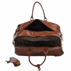 Mens Weekend Leather Travel Holdall Chestnut/vt : Albert -Luxe Style Central mens weekend leather travel holdall chestnut vt albert p628 2551 image