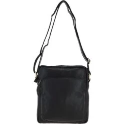 Michigan Leather Body Bag Black: M-56