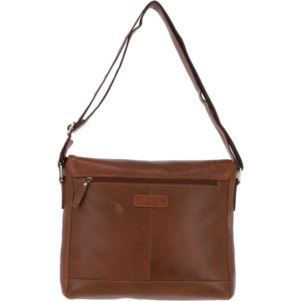 Michigan Leather Messenger Bag Cognac: M-57 5 Michigan Leather Messenger Bag Cognac: M-57 - Image 3