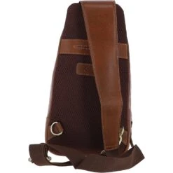 Michigan Leather Three Pocket Sling Bag Cognac: M-53 -Luxe Style Central michigan leather three pocket sling bag cognac m 53 p3976 17124 image
