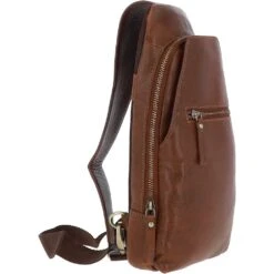 Michigan Leather Three Pocket Sling Bag Cognac: M-53 -Luxe Style Central michigan leather three pocket sling bag cognac m 53 p3976 17125 image