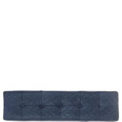 Minimalist Stainless Steel Frame Diamond Quilted Leather Bench Blue: AGC-11 -Luxe Style Central minimalist stainless steel frame diamond quilted leather bench blue agc 11 p7656 27680 image