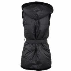 Reversible Mink Hooded Gilet Black : Topaz -Luxe Style Central reversible mink hooded gilet black topaz p1419 7001 image