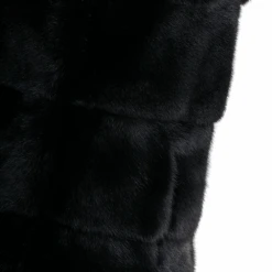 Reversible Mink Hooded Gilet Black : Topaz -Luxe Style Central reversible mink hooded gilet black topaz p1419 7002 image