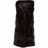 Reversible Mink Hooded Gilet Brown : Topaz