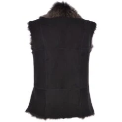 Reversible Toscana Suede Leather Gilet Black : Kashmina -Luxe Style Central reversible toscana suede leather gilet black kashmina p3075 13402 image