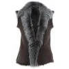 Reversible Toscana Suede Leather Gilet Brown : Kashmina