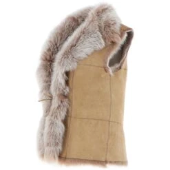 Reversible Toscana Suede Leather Gilet Camel : Kashmina -Luxe Style Central reversible toscana suede leather gilet camel kashmina p8023 28591 image