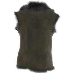 Reversible Toscana Suede Leather Gilet Green : Kashmina -Luxe Style Central reversible toscana suede leather gilet green kashmina p8024 28577 image