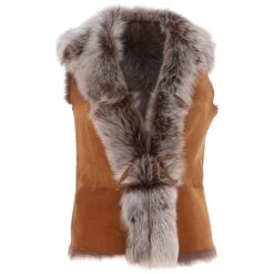 Reversible Toscana Suede Leather Gilet Whisky : Kashmina