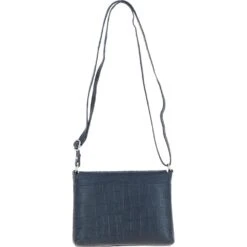Rosea Flap Over Croc Print Real Leather Shoulder Bag Navy/croc: MC6 -Luxe Style Central rosea flap over croc print real leather shoulder bag navy croc mc6 p6852 25332 image