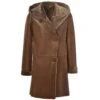 Sheepskin Coat Brown : Helen -Luxe Style Central sheepskin coat brown helen p97 366 image