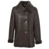 Sheepskin Coat Dark-Brown : Anthea -Luxe Style Central sheepskin coat dark brown anthea p94 341 image