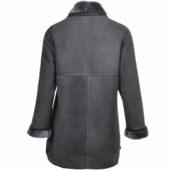 Sheepskin Coat Gray: Florence -Luxe Style Central sheepskin coat gray florence p1735 7768 image