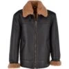 Sheepskin Flying Jacket Black Ginger : Hunter 1 Sheepskin Flying Jacket Black Ginger : Hunter -Luxe Style Central sheepskin flying jacket black ginger hunter p3004 13243 image