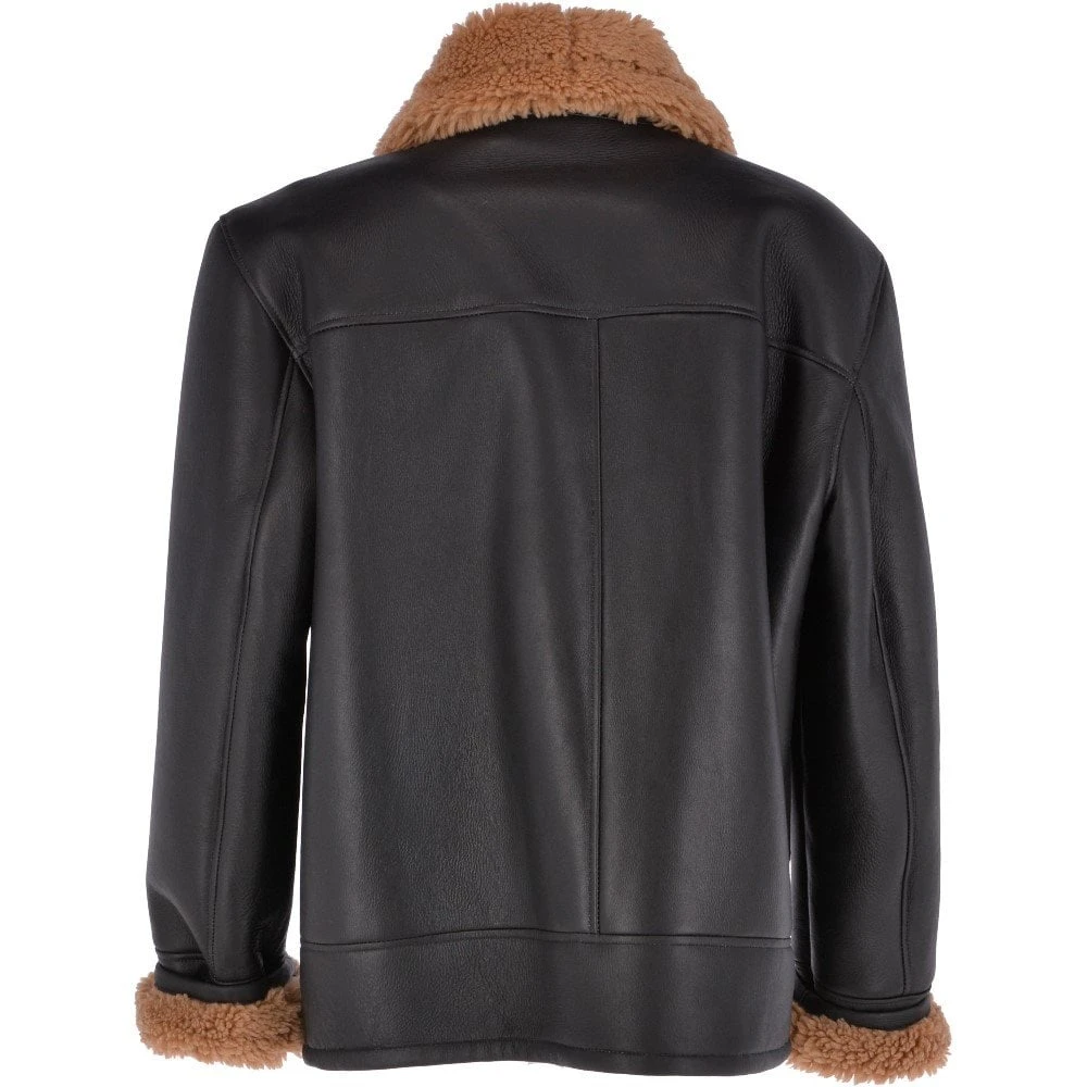 Sheepskin Flying Jacket Black Ginger : Hunter 5 Sheepskin Flying Jacket Black Ginger : Hunter - Image 3